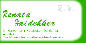 renata haidekker business card